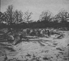 foundation of burnt church, winter