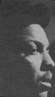 man's profile, pensive